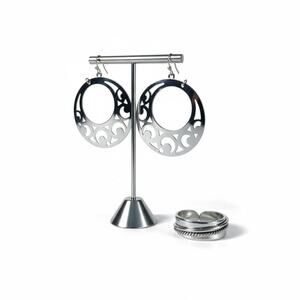 Jewelry Lot NWT Silver Tone Filigree Earrings + Stretch Ring Bundle